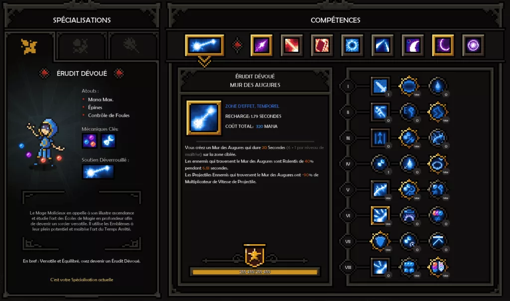 Slormancer interface compétences